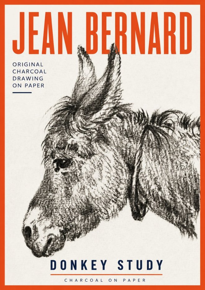 Jean Bernard Donkey Study III No4 - Juliste