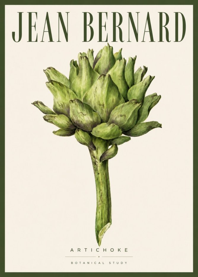 Jean Bernard Green Artichoke No5 - Juliste