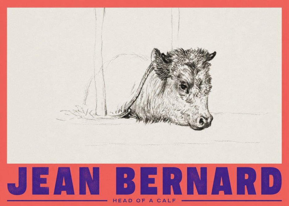 Jean Bernard Study of a Calf I No3 - Juliste