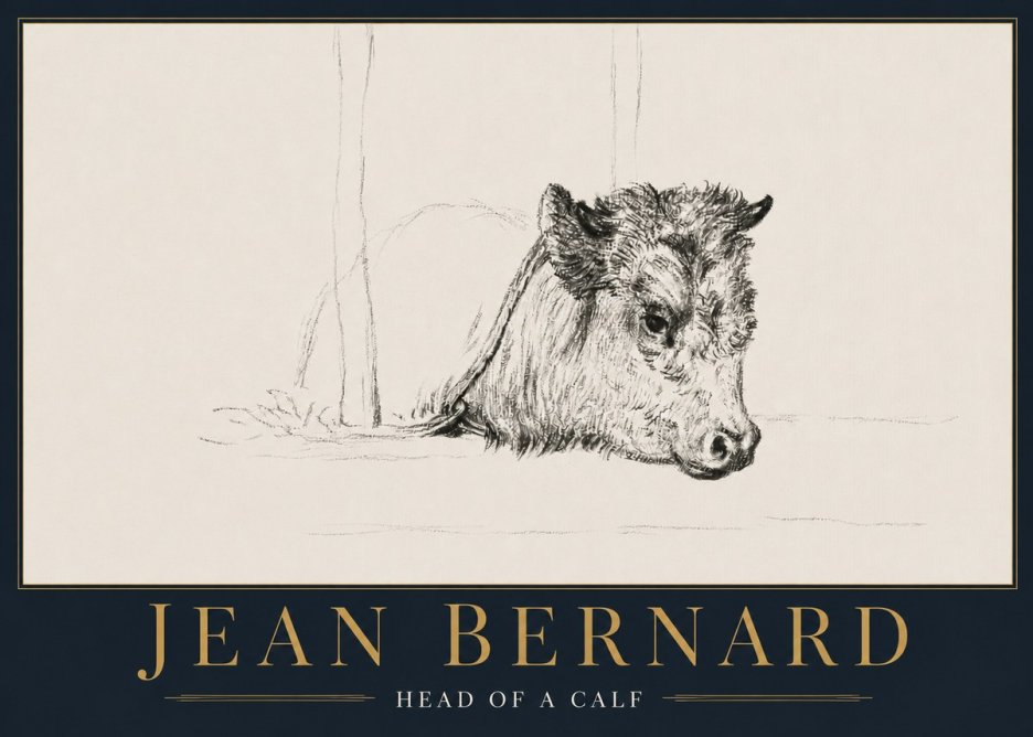 Jean Bernard Study of a Calf I No5 - Juliste
