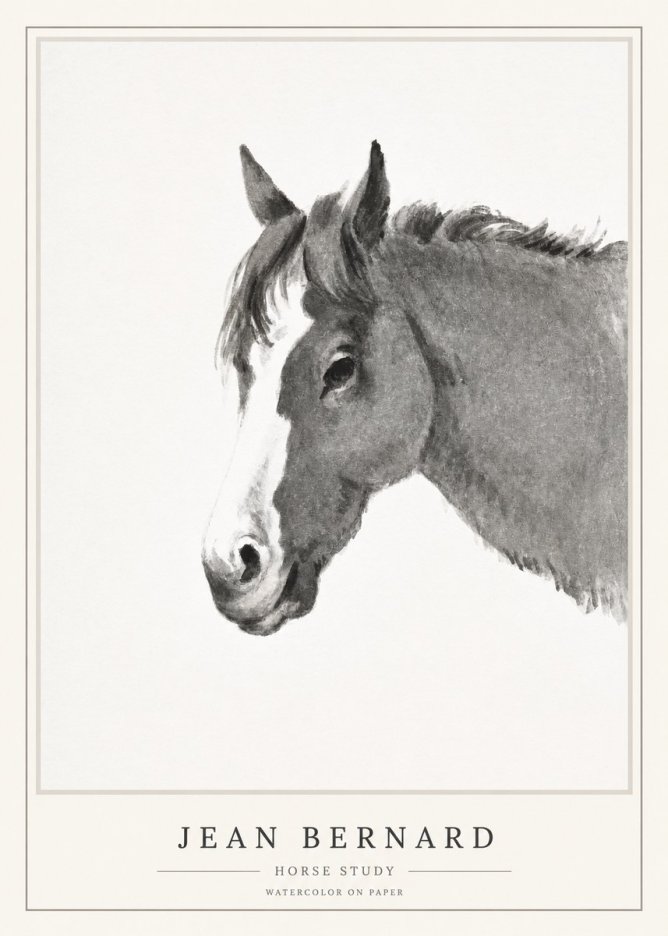 Jean Bernard Horse Study I No3 - Juliste