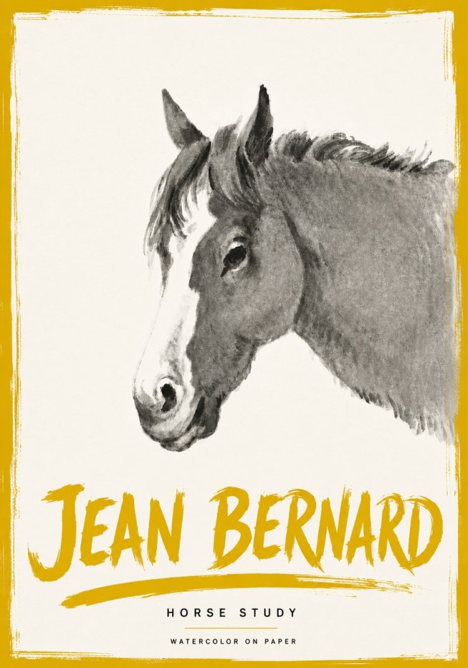 Jean Bernard Horse Study I No6 - Juliste