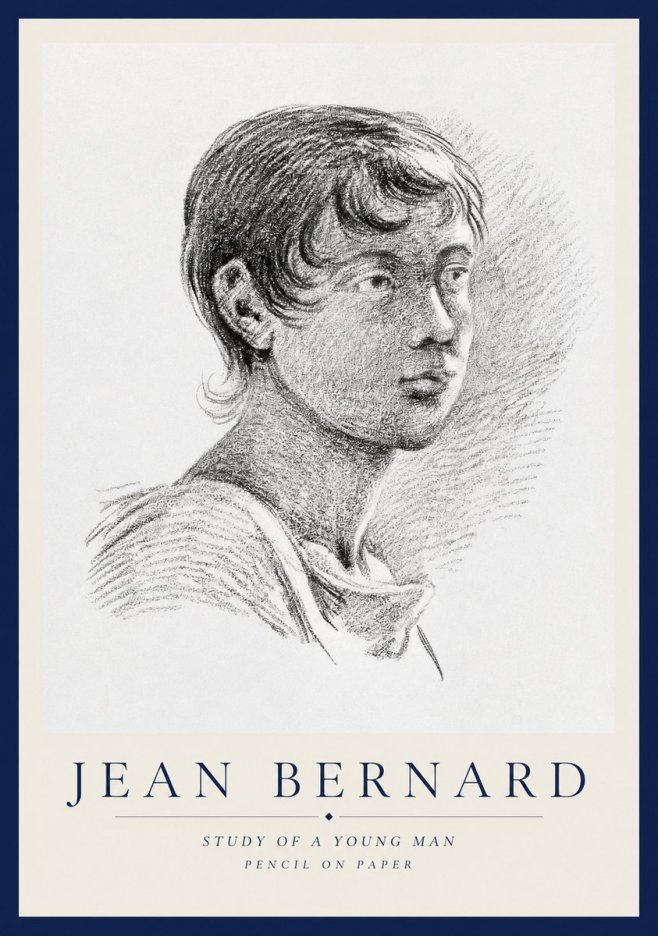 Jean Bernard Study of a Young Boy No3 - Juliste