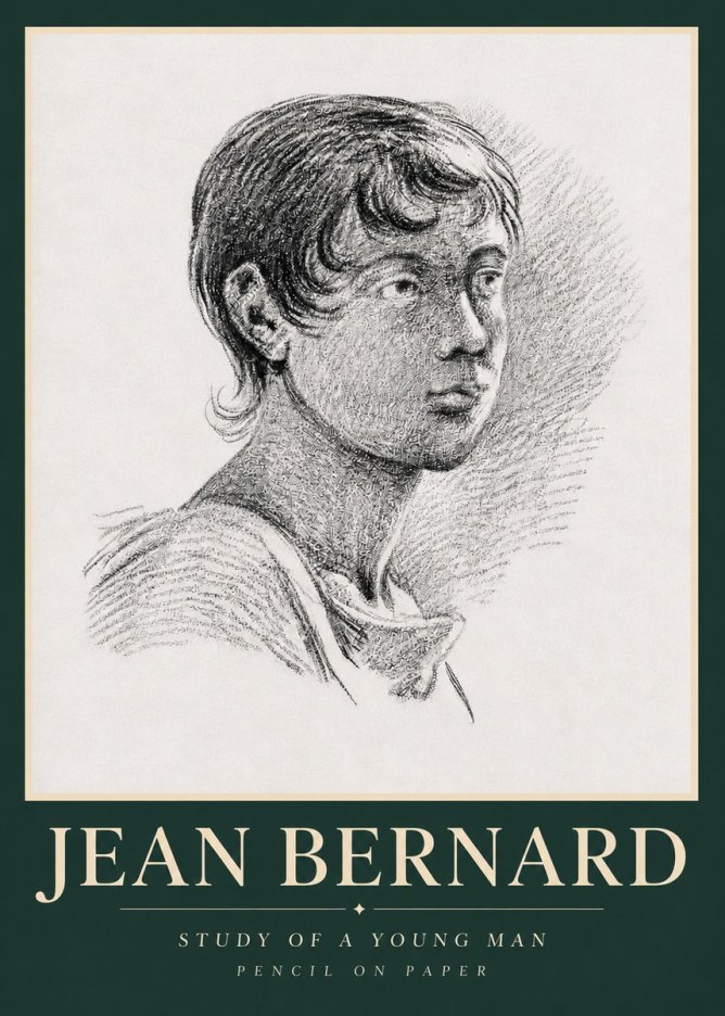 Jean Bernard Study of a Young Boy No5 - Juliste