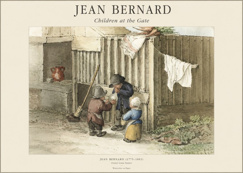 Jean Bernard Children at the Gate No1 - Juliste