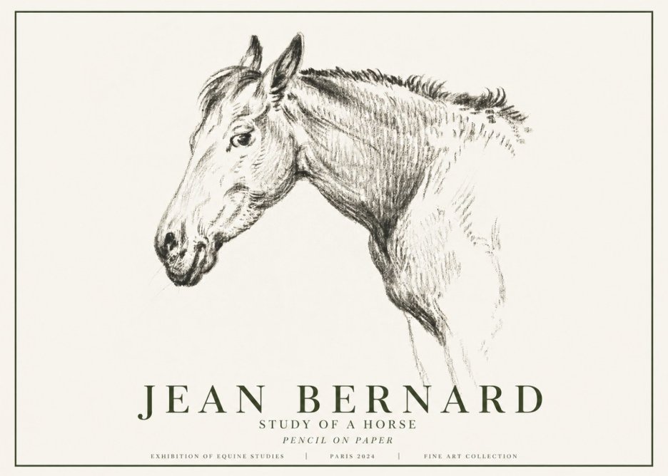 Jean Bernard Study of a Horse VI No6 - Juliste