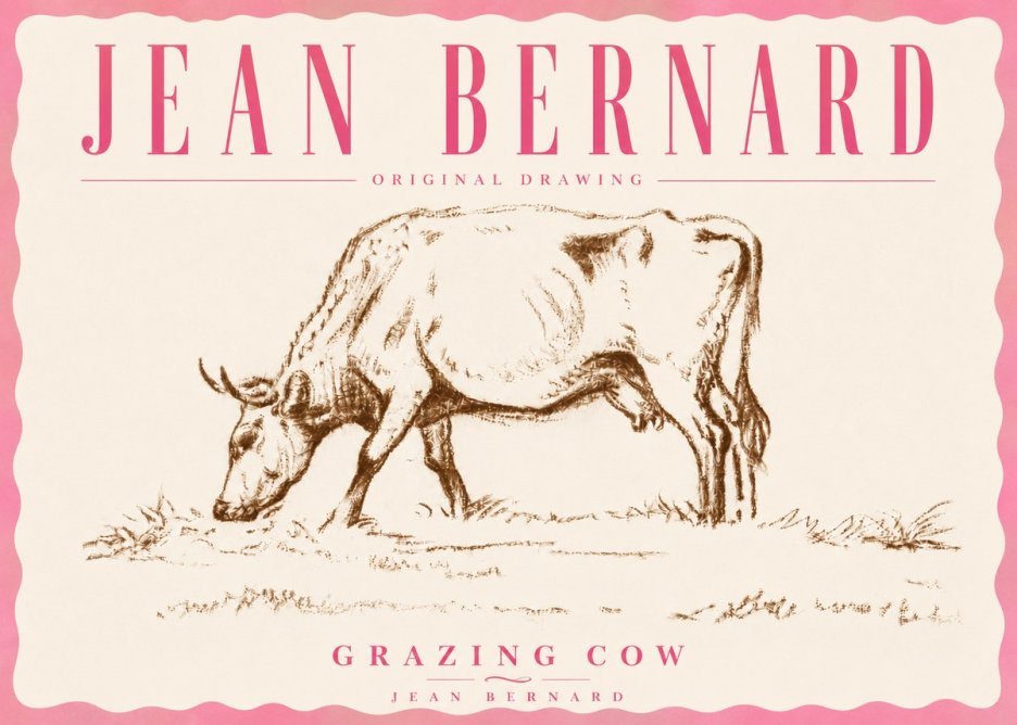 Jean Bernard Grazing Cow II No6 - Juliste