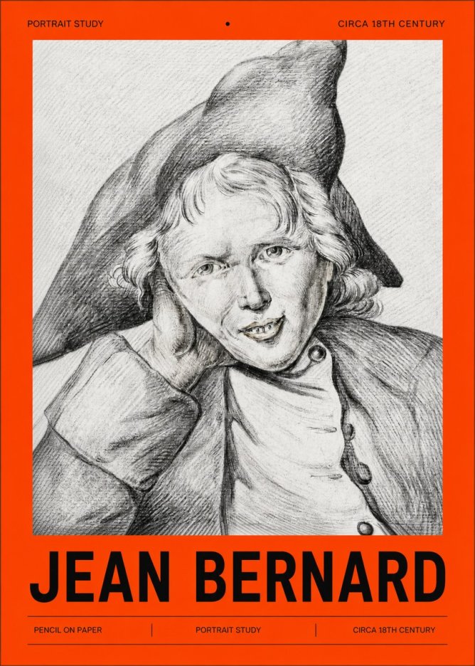 Jean Bernard Portrait Study VII No2 - Juliste