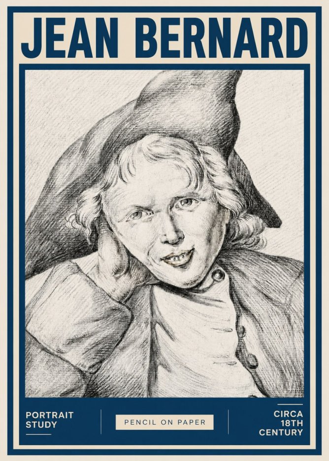 Jean Bernard Portrait Study VII No3 - Juliste