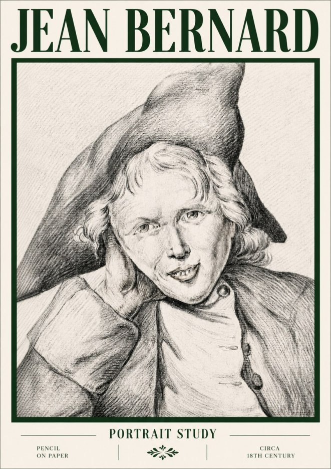 Jean Bernard Portrait Study VII No4 - Juliste