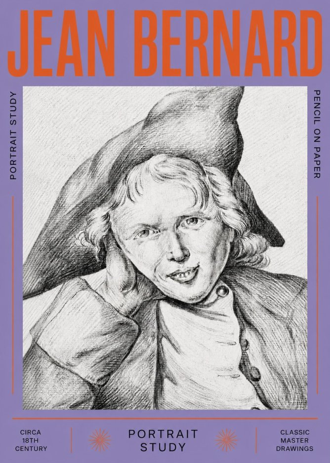 Jean Bernard Portrait Study VII No5 - Juliste