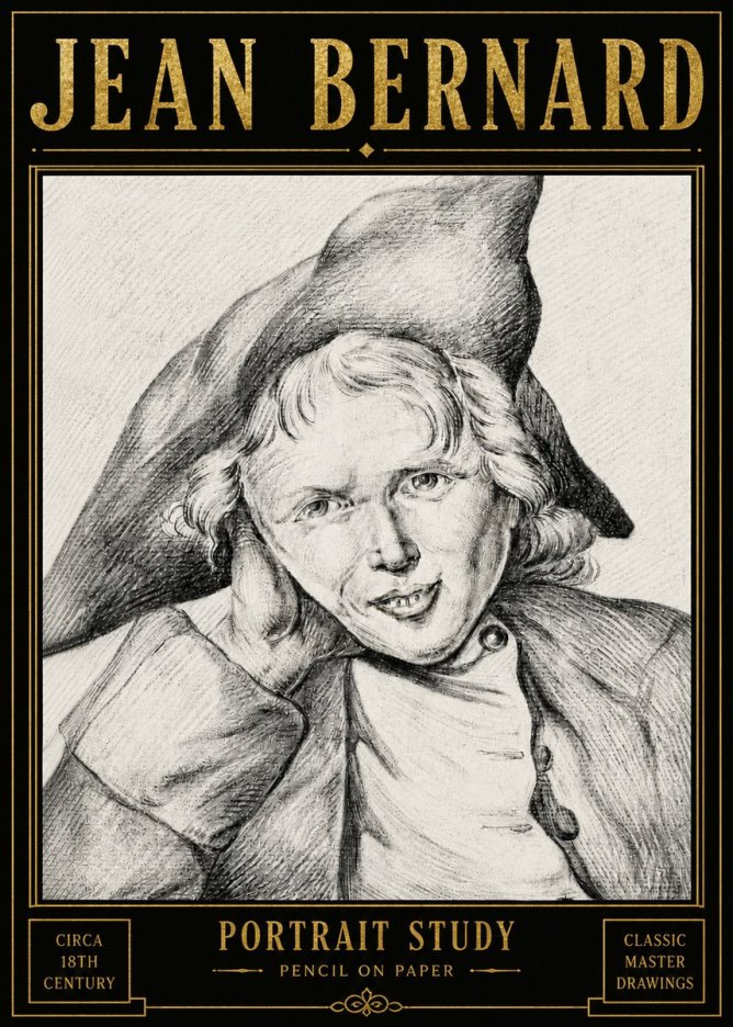 Jean Bernard Portrait Study VII No6 - Juliste