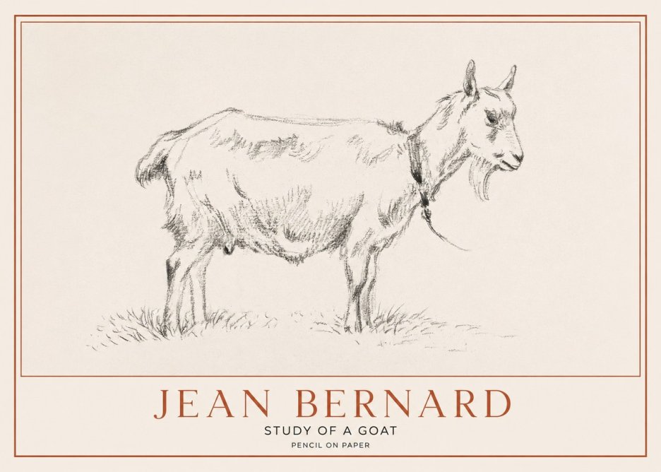 Jean Bernard Study of a Goat III No1 - Juliste