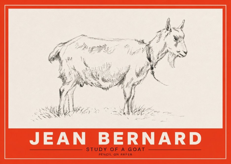 Jean Bernard Study of a Goat III No3 - Juliste