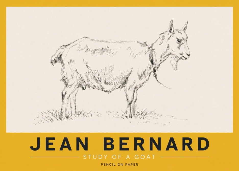 Jean Bernard Study of a Goat III No5 - Juliste