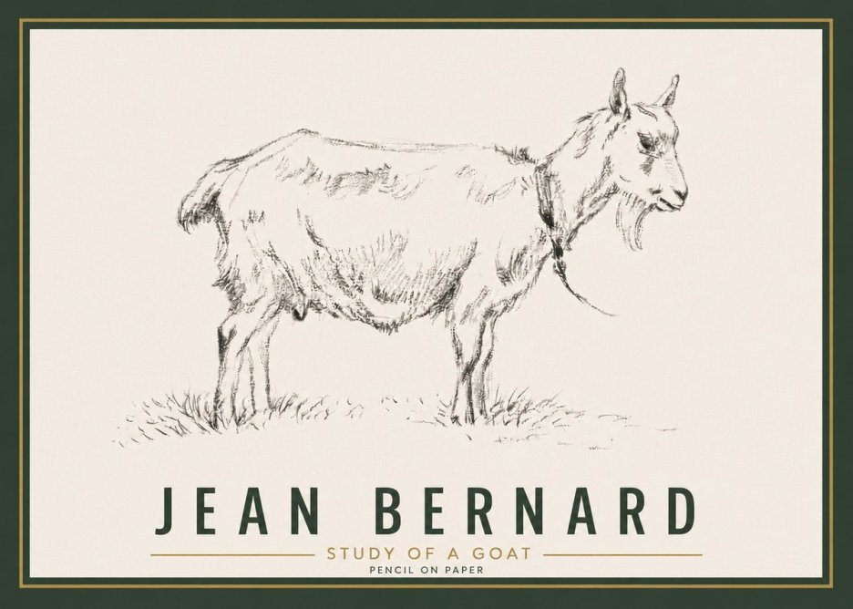 Jean Bernard Study of a Goat III No6 - Juliste
