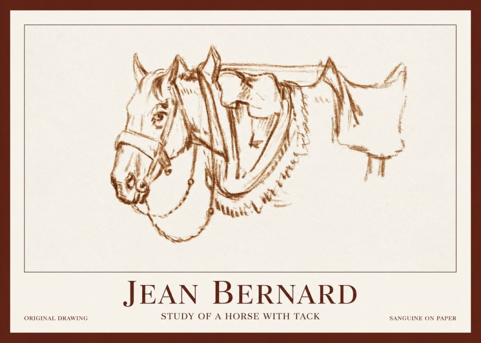Jean Bernard Study of a Horse VII No2 - Juliste