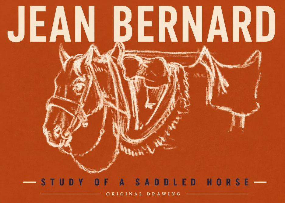 Jean Bernard Study of a Horse VII No5 - Juliste