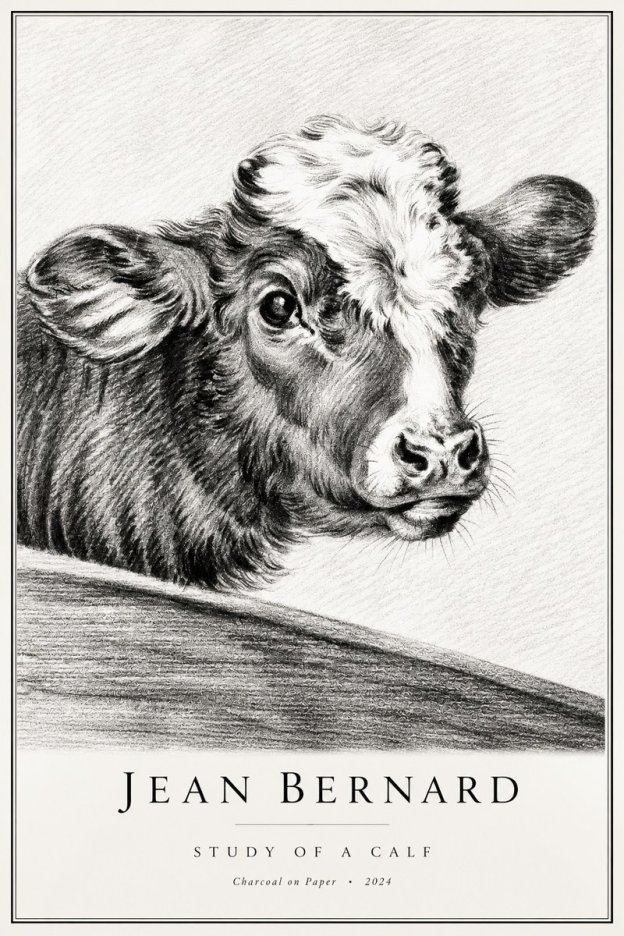 Jean Bernard Study of a Calf II No2 - Juliste