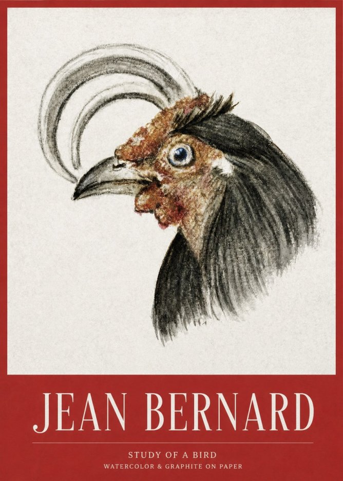 Jean Bernard Rooster Study No3 - Juliste