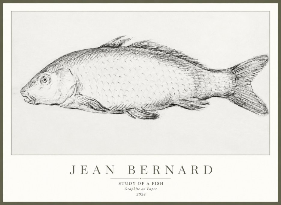 Jean Bernard Study of a Fish III No3 - Juliste