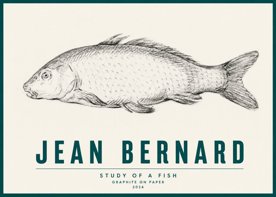 Jean Bernard Study of a Fish III No5 - Juliste