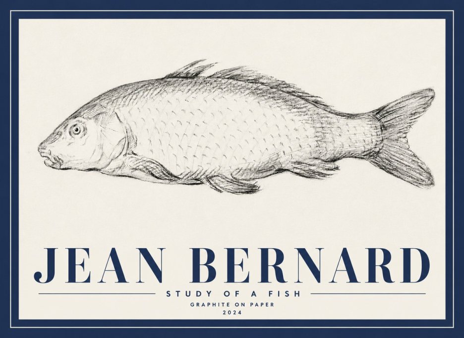 Jean Bernard Study of a Fish III No6 - Juliste