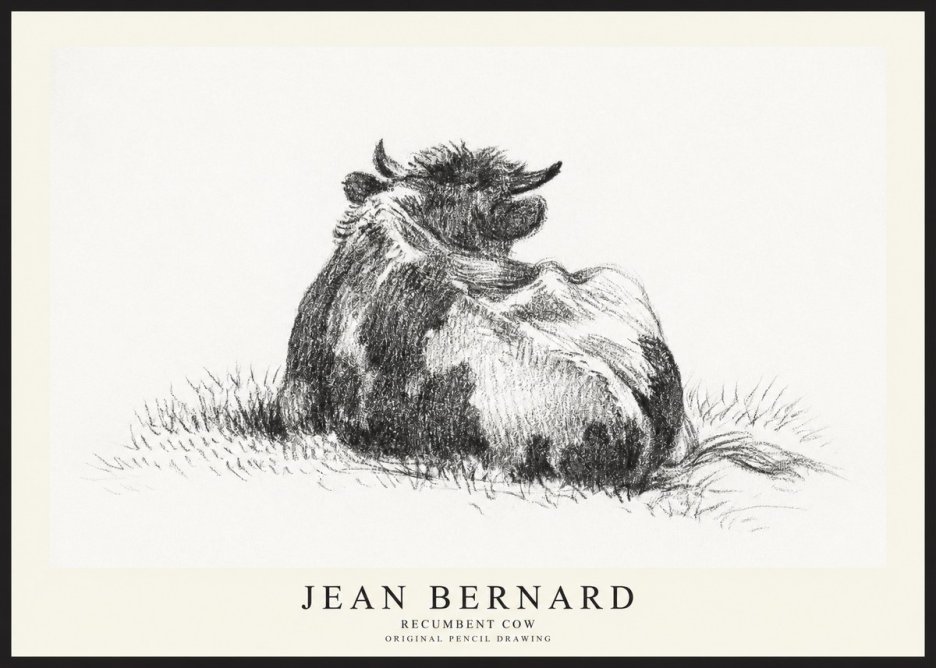 Jean Bernard Resting Highland Cow No3 - Juliste