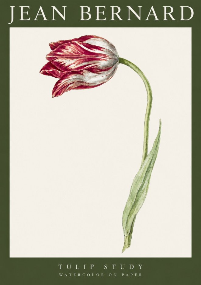 Jean Bernard Tulip Study No3 - Juliste
