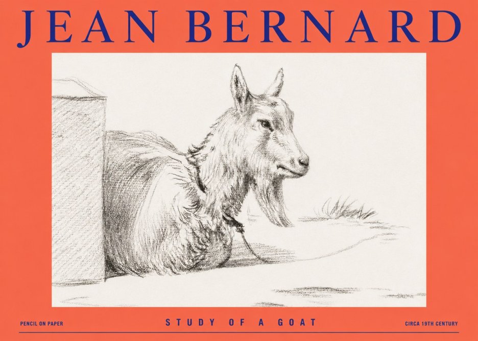 Jean Bernard Study of a Goat IV No4 - Juliste
