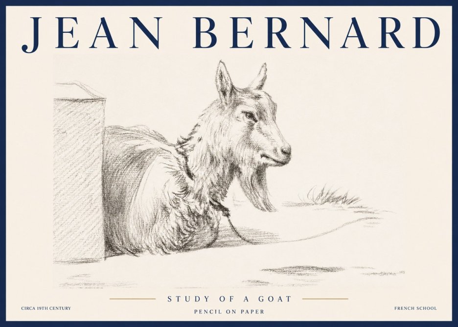 Jean Bernard Study of a Goat IV No5 - Juliste