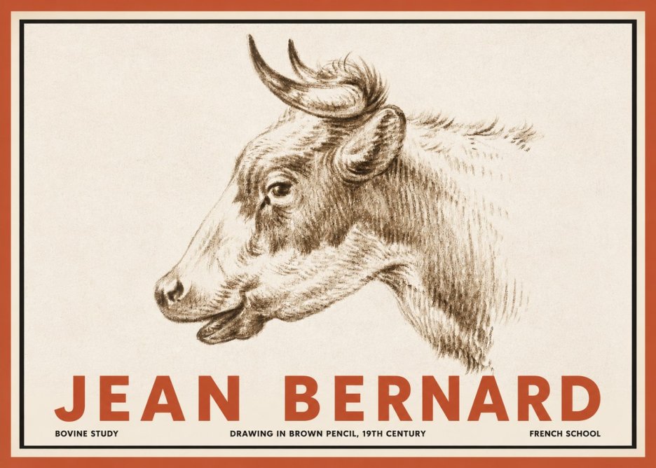 Jean Bernard Bovine Study II No2 - Juliste