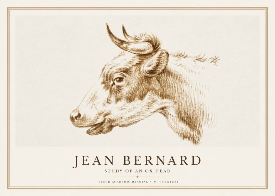 Jean Bernard Bovine Study II No3 - Juliste