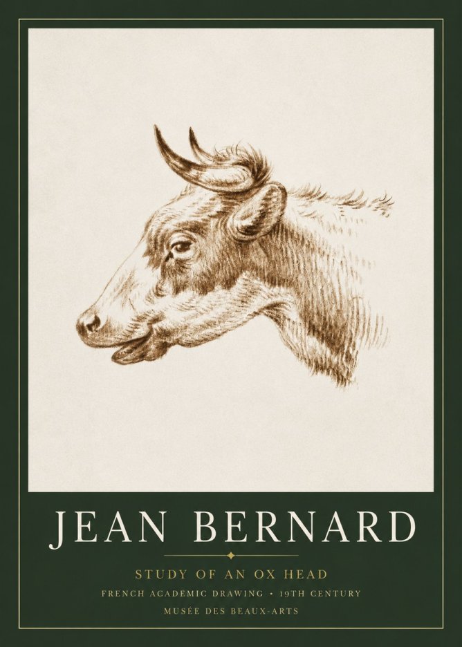 Jean Bernard Bovine Study II No5 - Juliste
