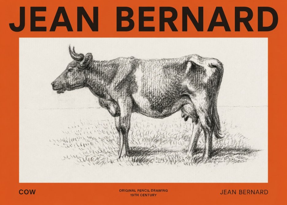 Jean Bernard Cow I No2 - Juliste