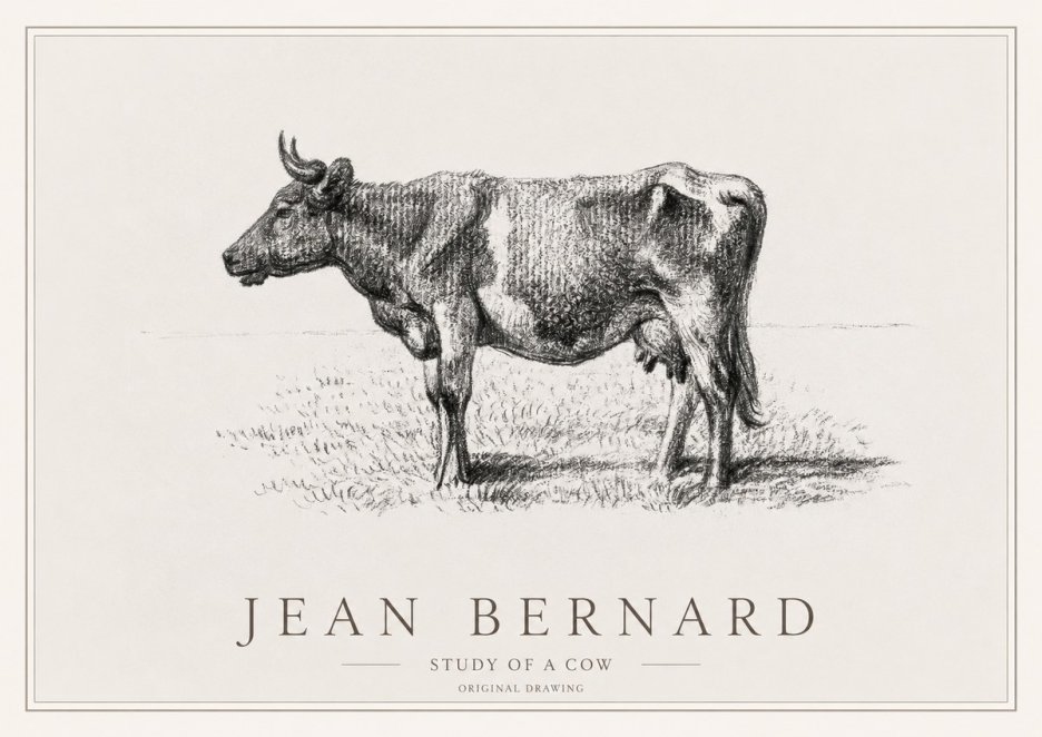 Jean Bernard Cow I No3 - Juliste