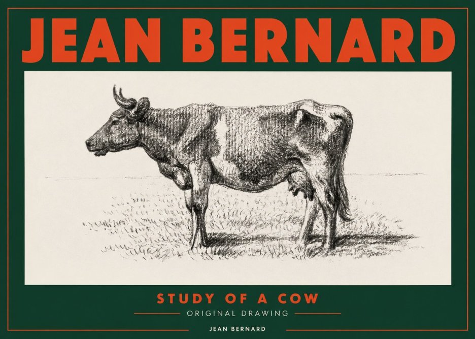 Jean Bernard Cow I No4 - Juliste