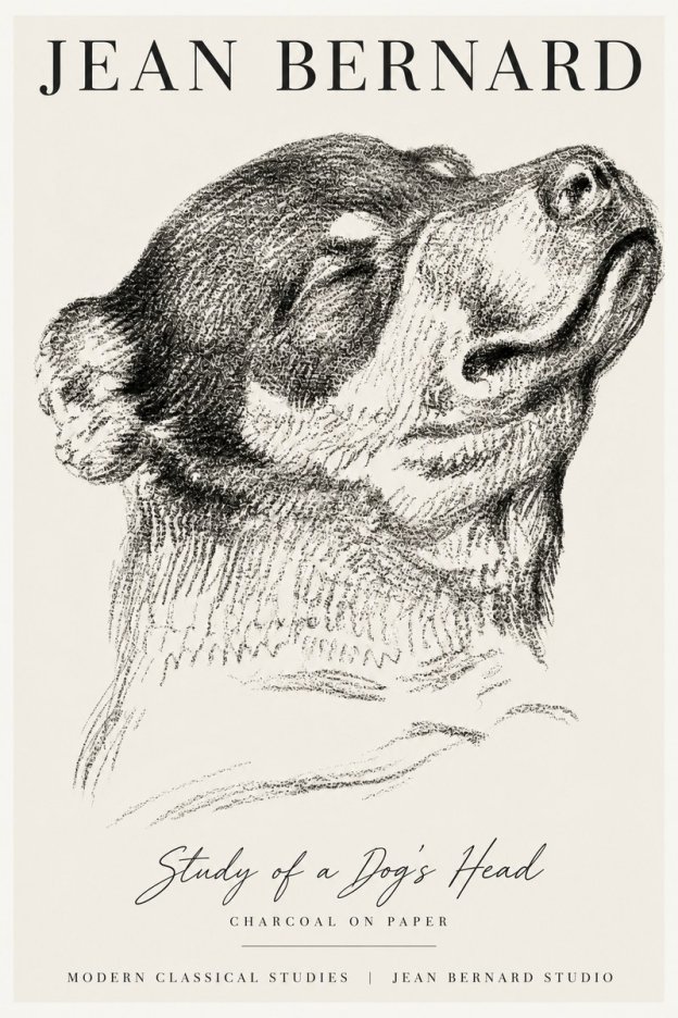 Jean Bernard Study of a Dog III No4 - Juliste