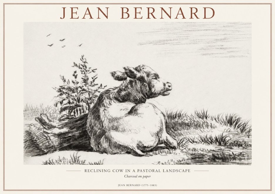 Jean Bernard Study of a Calf III No2 - Juliste