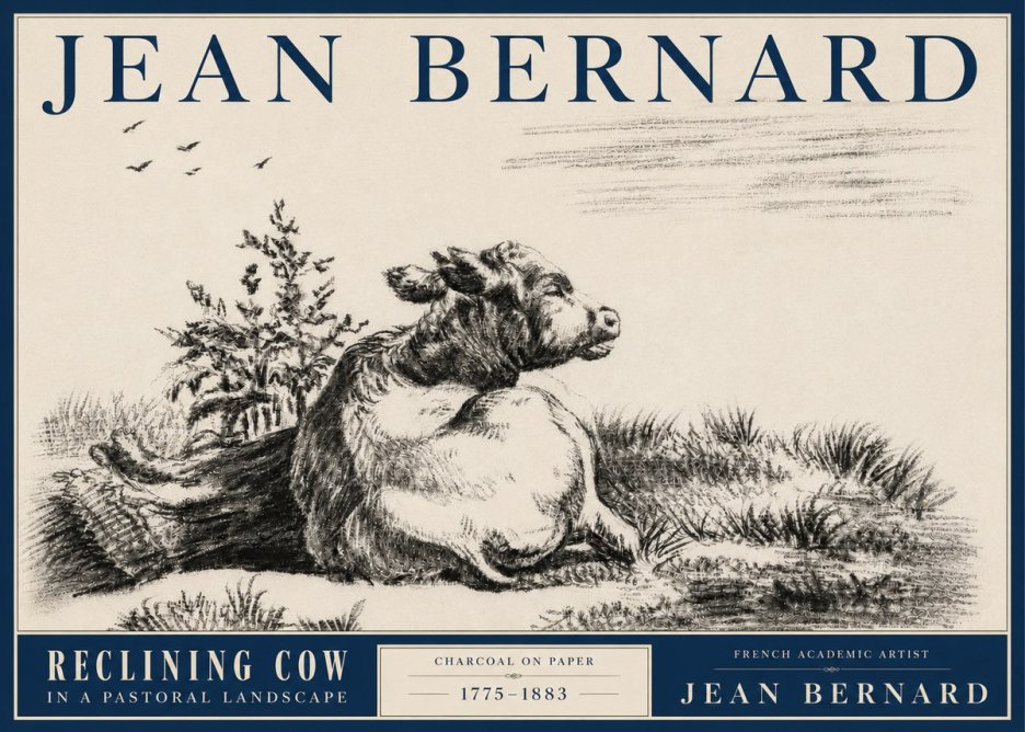 Jean Bernard Study of a Calf III No5 - Juliste