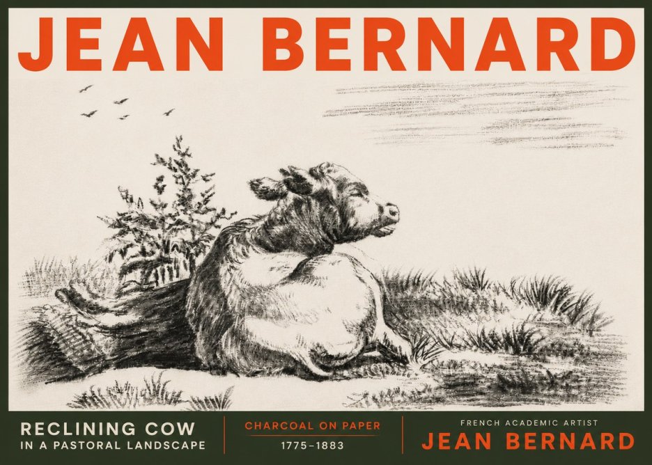 Jean Bernard Study of a Calf III No6 - Juliste