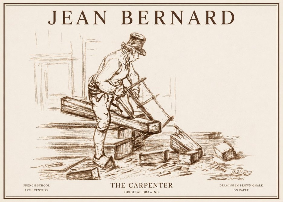 Jean Bernard The Carpenter No1 - Juliste