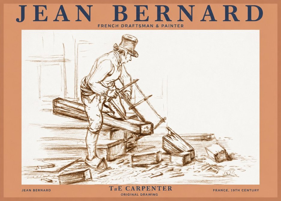 Jean Bernard The Carpenter No2 - Juliste