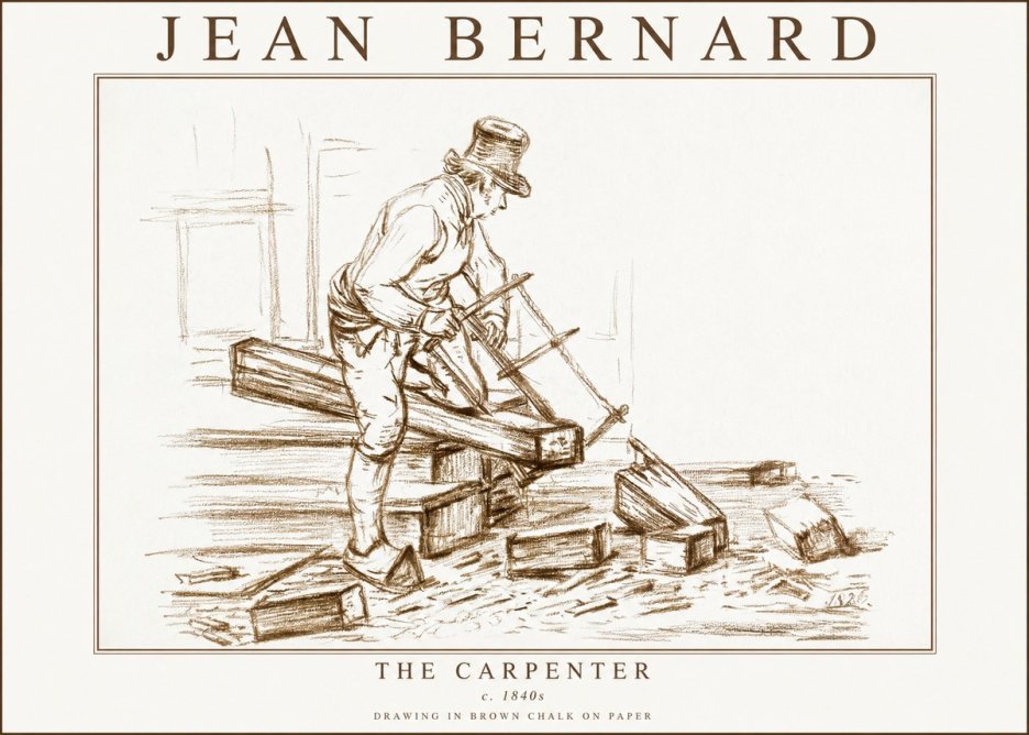 Jean Bernard The Carpenter No3 - Juliste