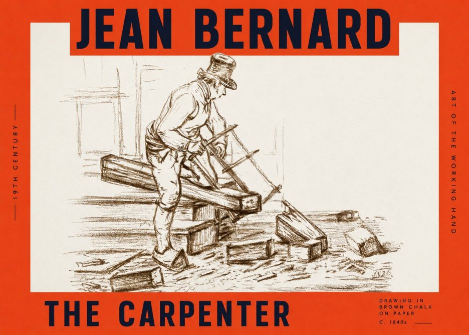 Jean Bernard The Carpenter No4 - Juliste