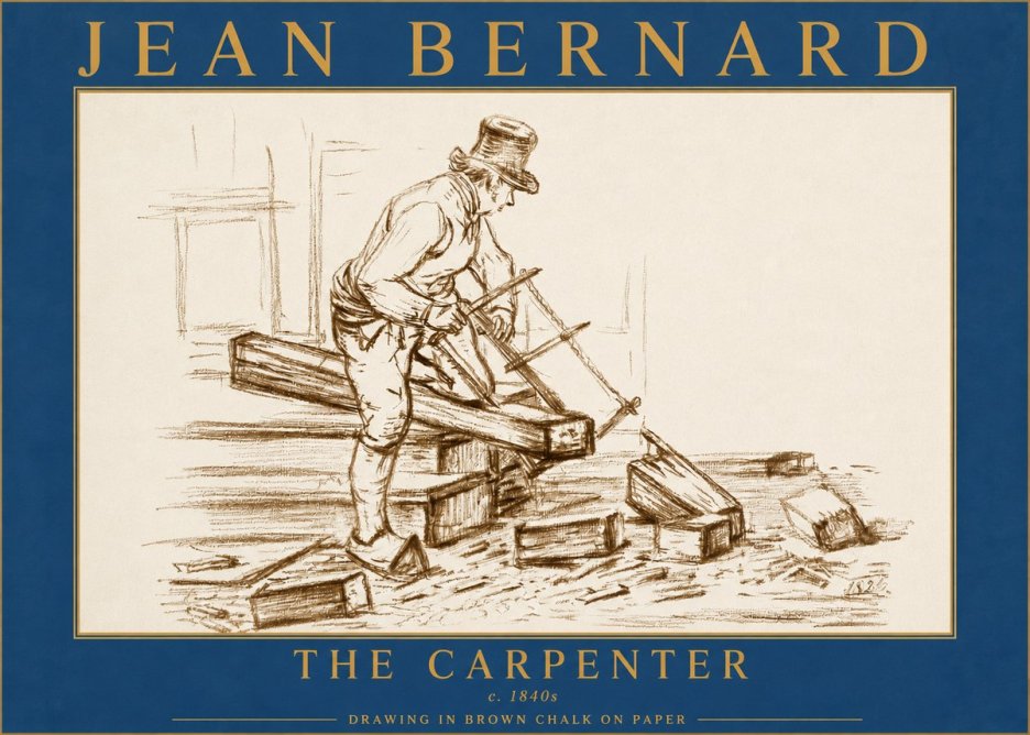 Jean Bernard The Carpenter No5 - Juliste