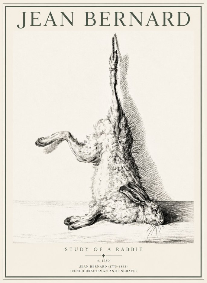 Jean Bernard The Dancing Hare No5 - Juliste
