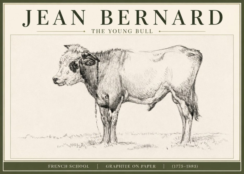 Jean Bernard The Young Bull No3 - Juliste