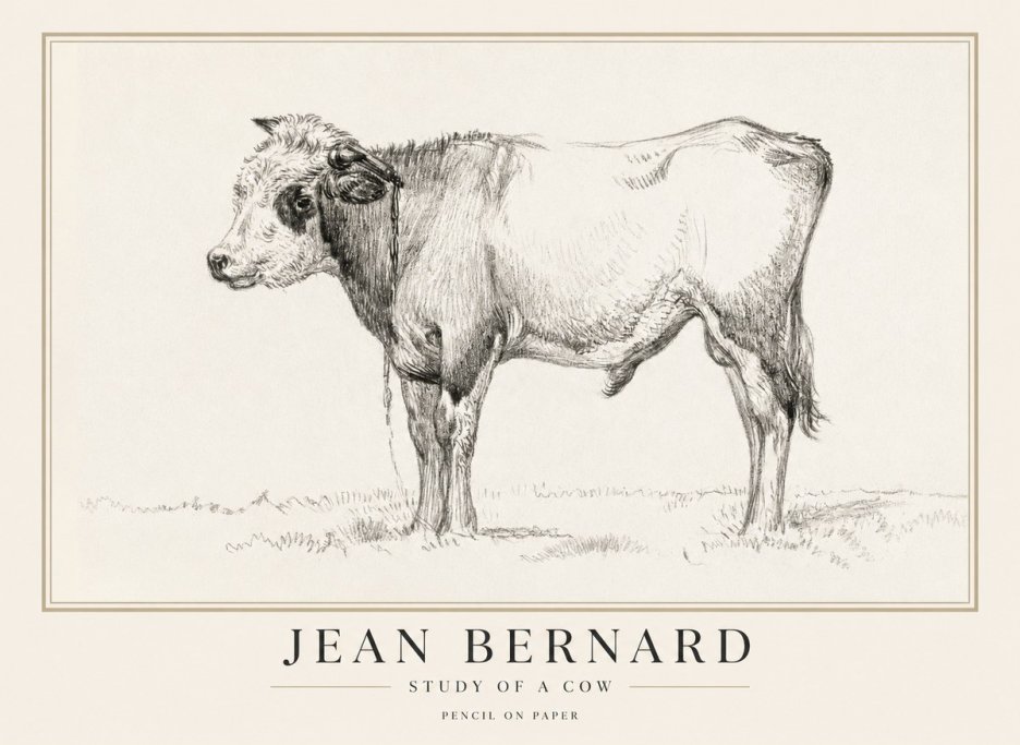 Jean Bernard The Young Bull No5 - Juliste