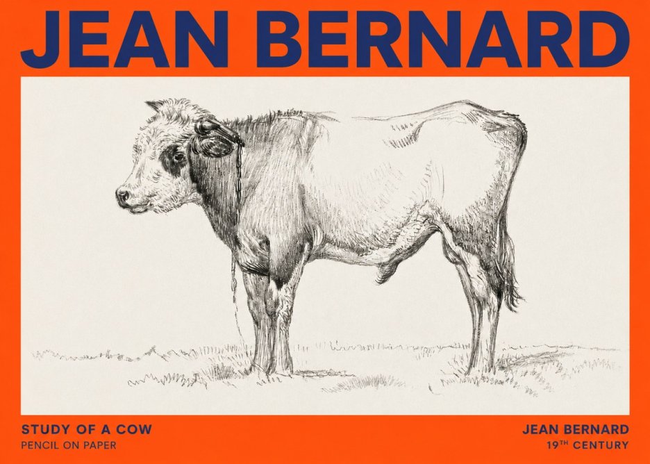 Jean Bernard The Young Bull No6 - Juliste